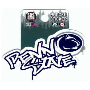 Rugged Sticker Penn State graffiti style with Athletic Logo